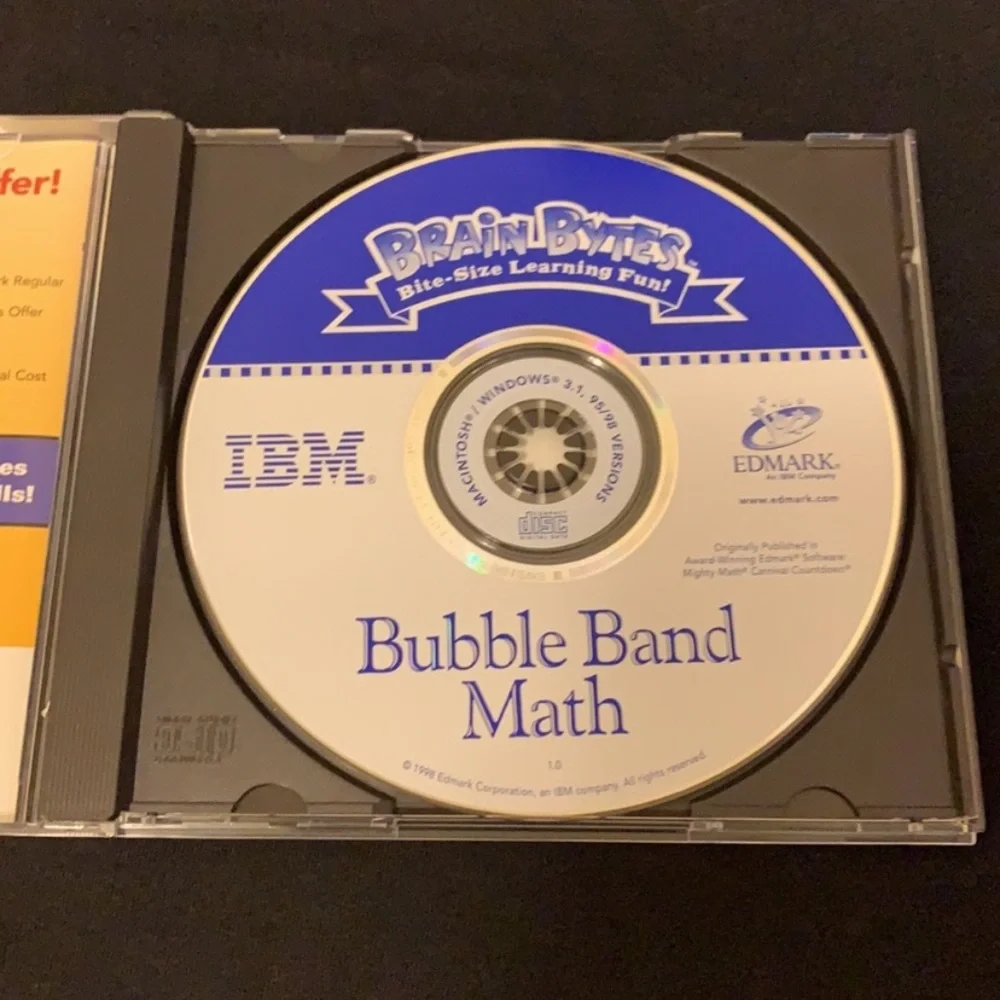 Vintage Bubble Band Math CD game